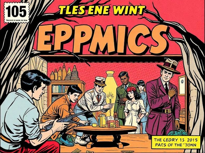 traditional retro comic episodes, comic books, book covers