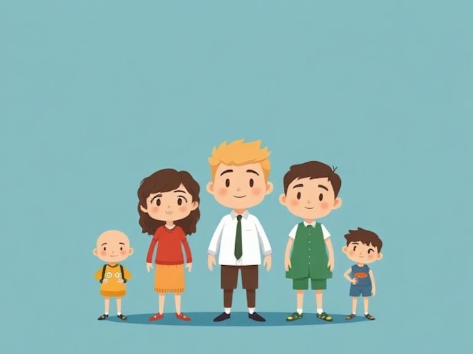 create a unique flat vector illustration