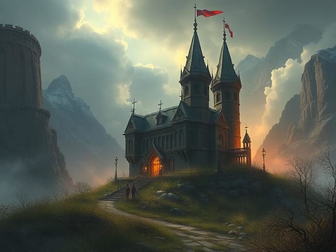 paint semi realistic fantasy art