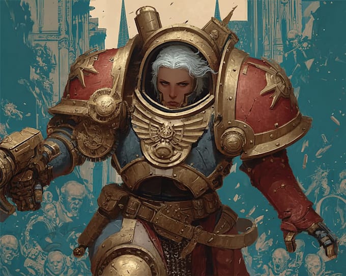 create a warhammer 40k character art