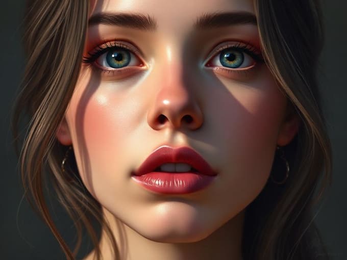 create realistic digital portrait illustration
