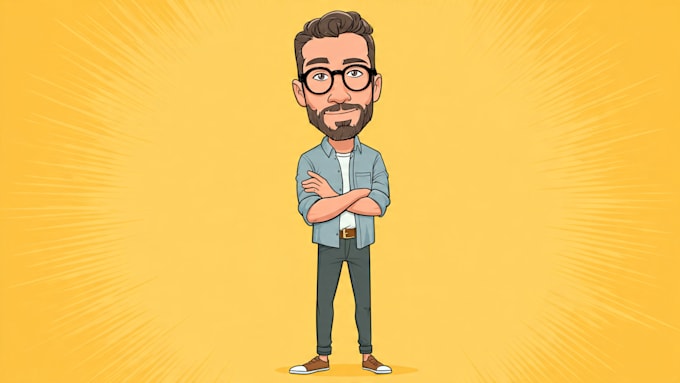 create bitmoji cartoon caricature vector art for you