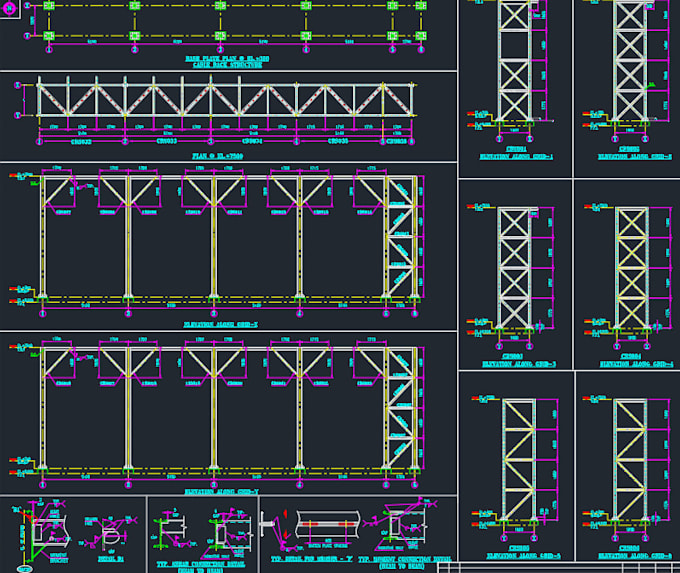 create industrial autocad drafting for structural and industrial drawings