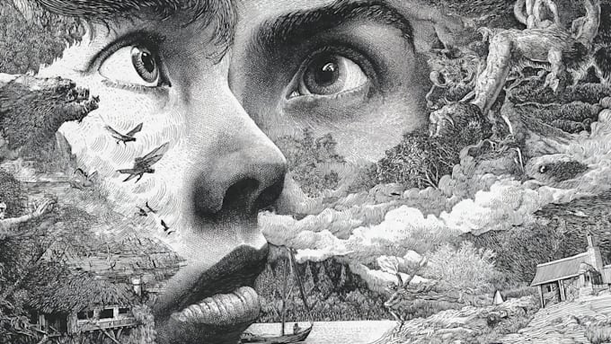draw a pen and ink illustration