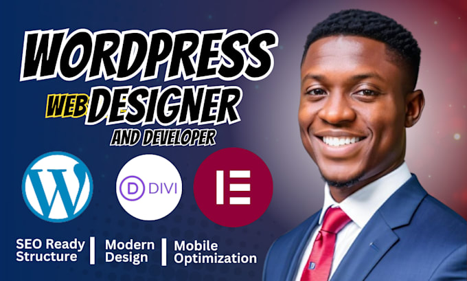 build, design or redesign wordpress website, rebuild wordpress elementor website