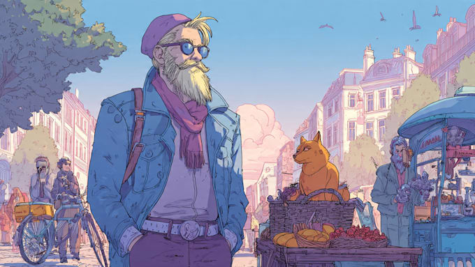 create comic book, illustrations any style