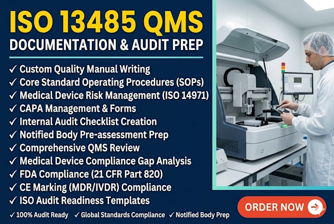 prepare iso 13485 documentation for audit and certification