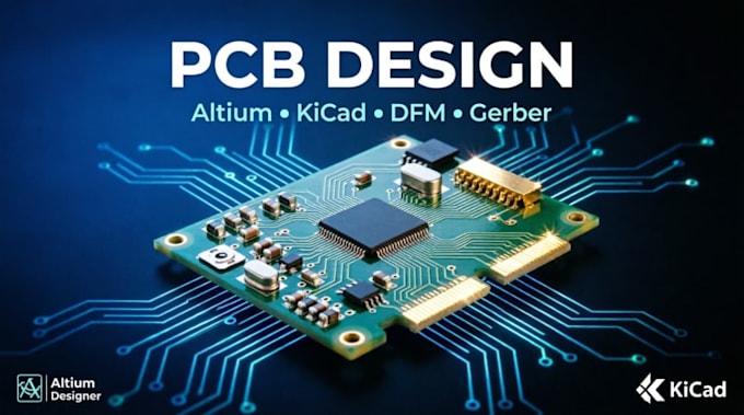 design pcb layout and schematic in altium kicad with dfm