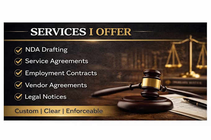 draft legal contracts, agreements and nda for you