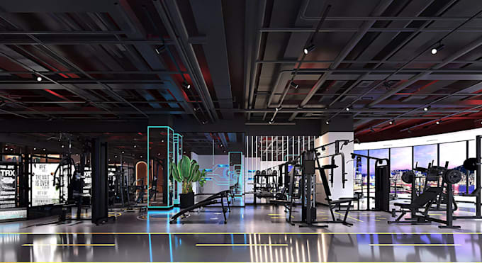 do 3d cgi gym 3d climbing gym bouldering gym design