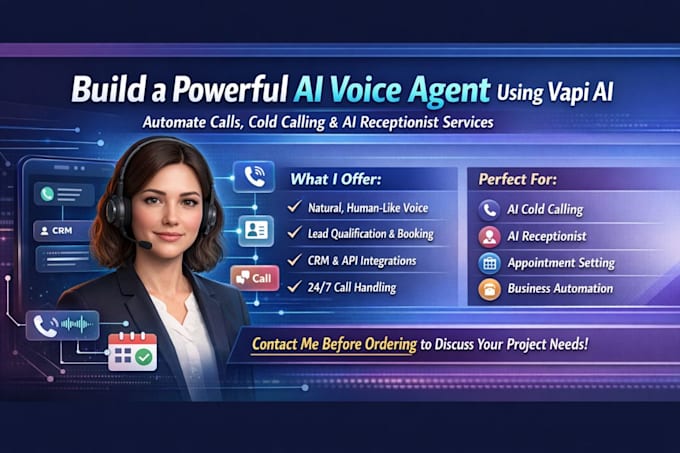 build ai voice agent using vapi for ai calling, cold calls ai receptionist