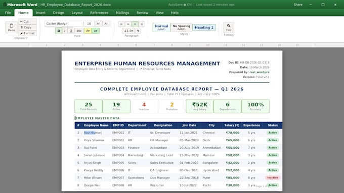 do data entry, excel and word work accurately and fast