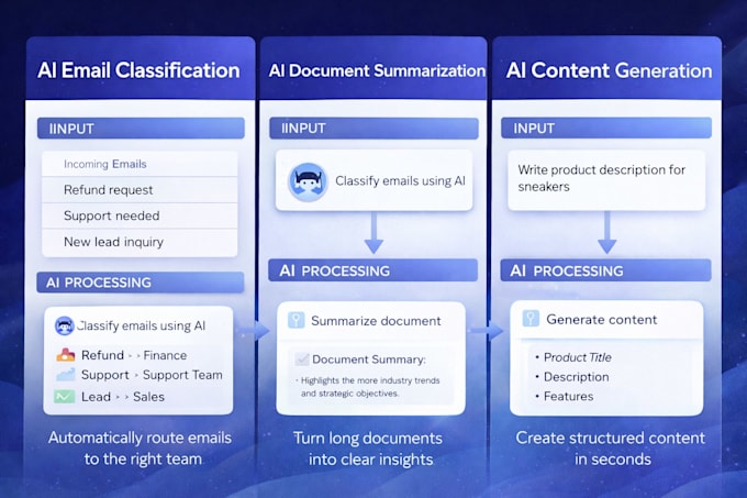 build ai features or automation using openai or claude