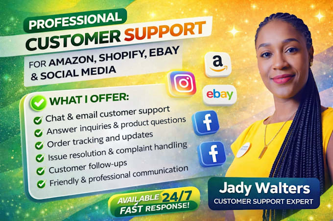 provide professional chat support for amazon, shopify, ebay