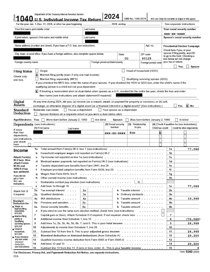 prepare your US tax return as a tax preparer