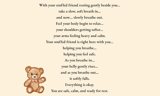 write calming bedtime meditation scripts for kids