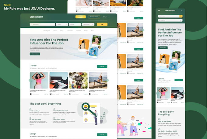 do landing page or website UI UX design