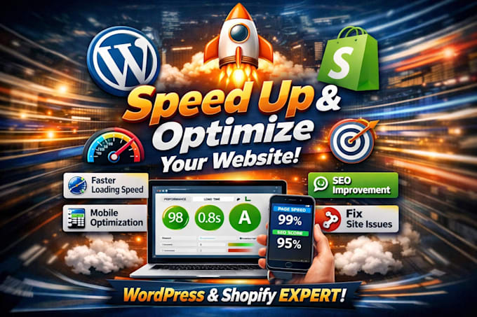 speed up wordpress shopify website optimization improve page seo