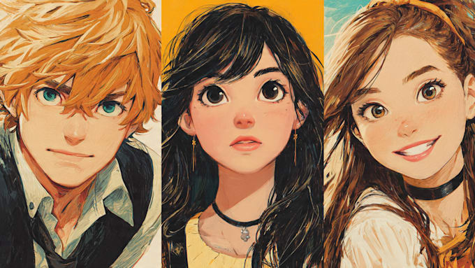 draw anime or cartoon style portraits