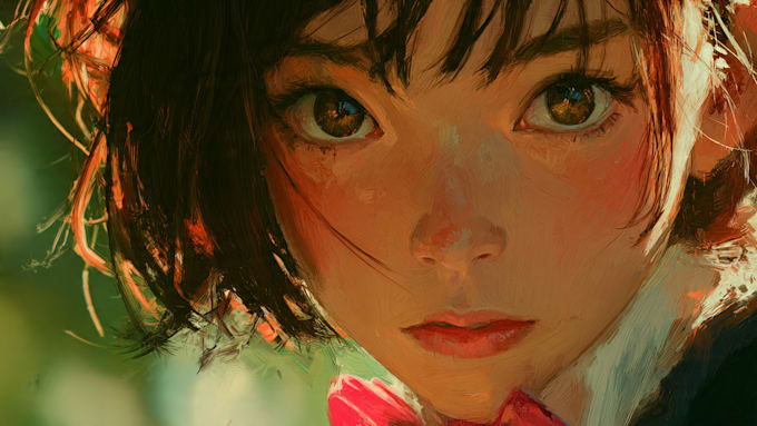 draw you a painterly anime style portrait