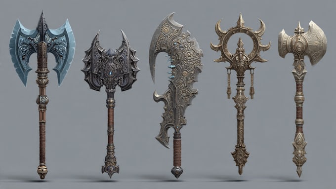 draw your  fantasy weapon designs