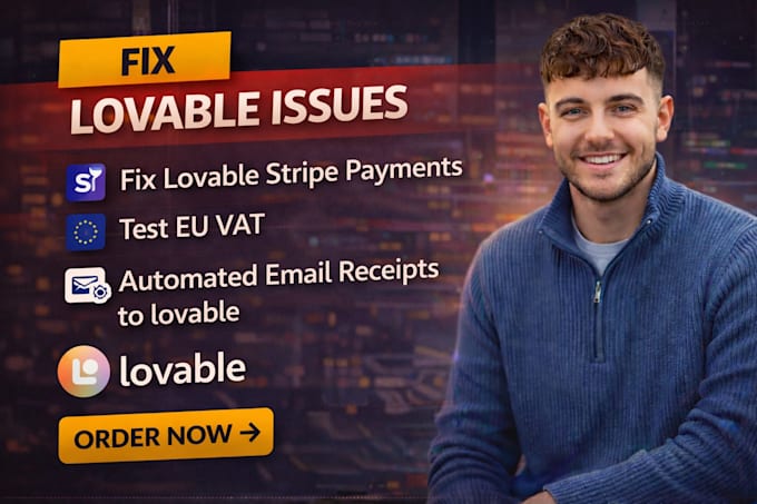 fix lovable stripe payment lovable automated email receipt lovable eu vat testin
