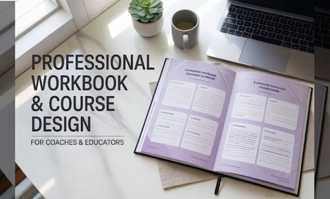 design a professional workbook digital workbook course PDF for coaches educators