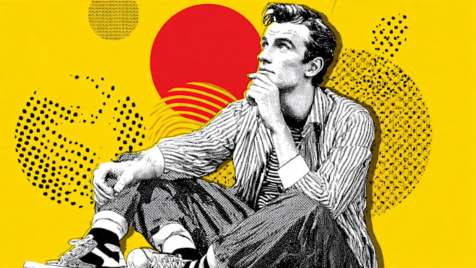draw a retro pop art roy lichtenstein style