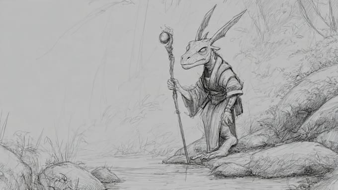 sketch a character or a creature