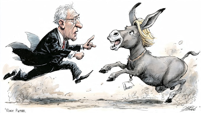 create any current political cartoon