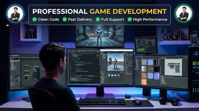 build 2d 3d games using unity and unreal engine