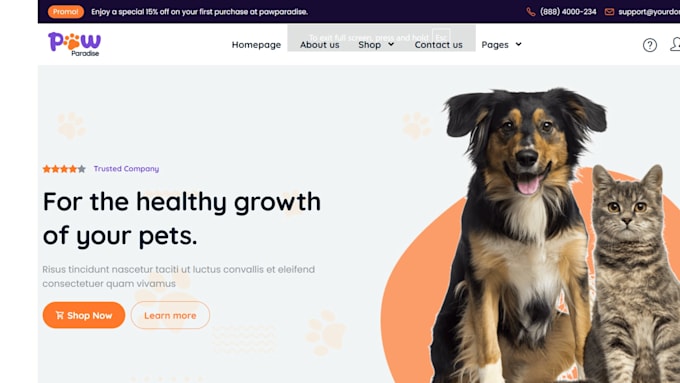 dog walking website pet sitting, pet grooming website on wordpress or wix