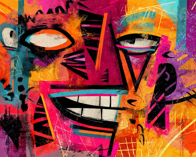 create graffiti style digital illustration for you