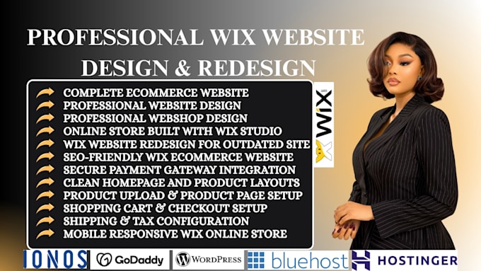 wix website design, wix website redesign, wix ecommerce store, wix development