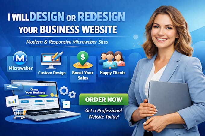 design redesign a professional microweber website  business website development
