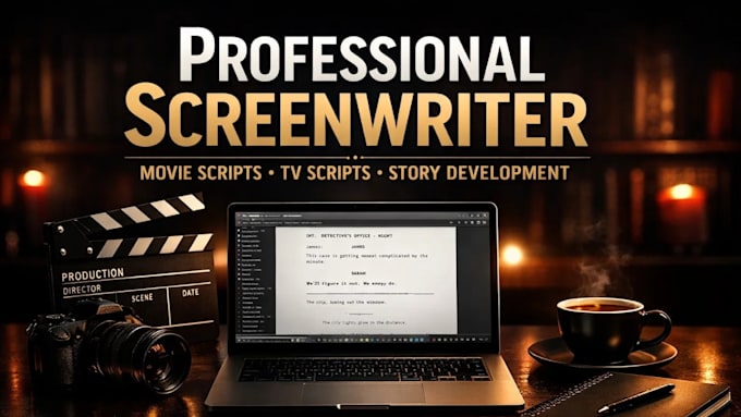 write a professional screenplay, movie script, or TV pilot