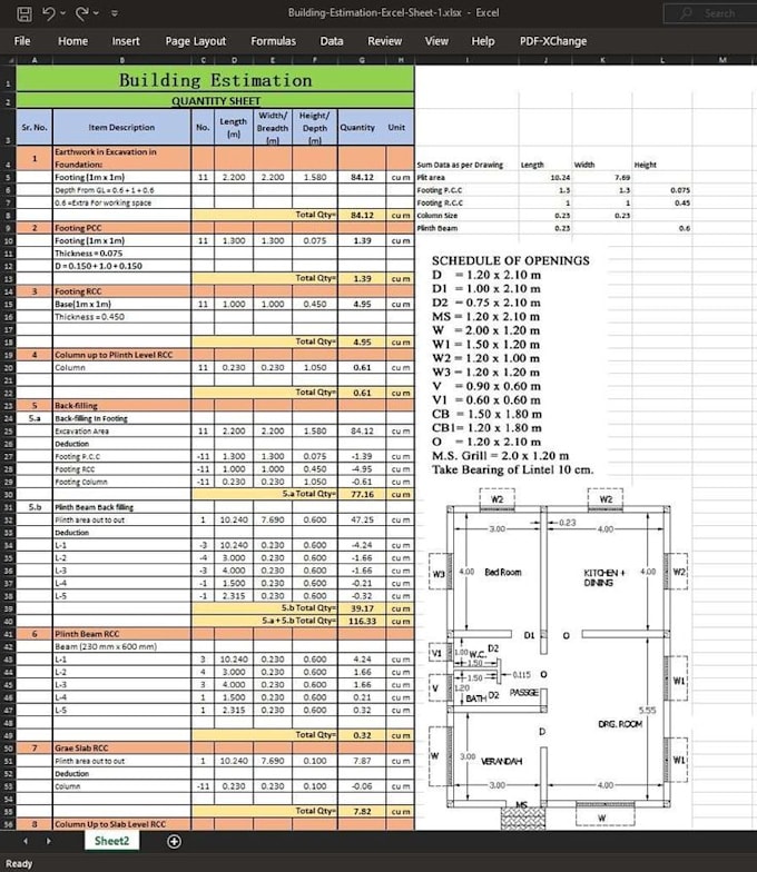 do quantity takeoffs and estimates