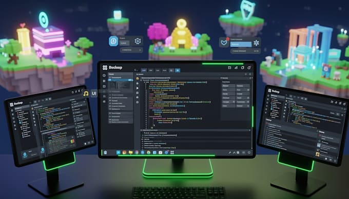 develop a professional roblox game with scripting and full systems