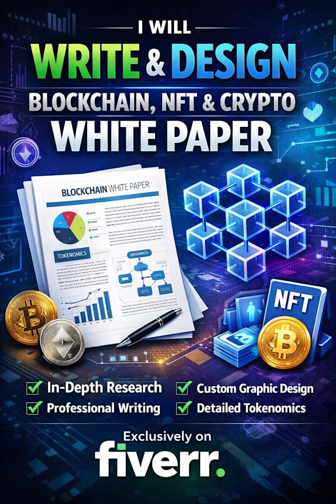 write and design blockchain, nft and crypto white paper