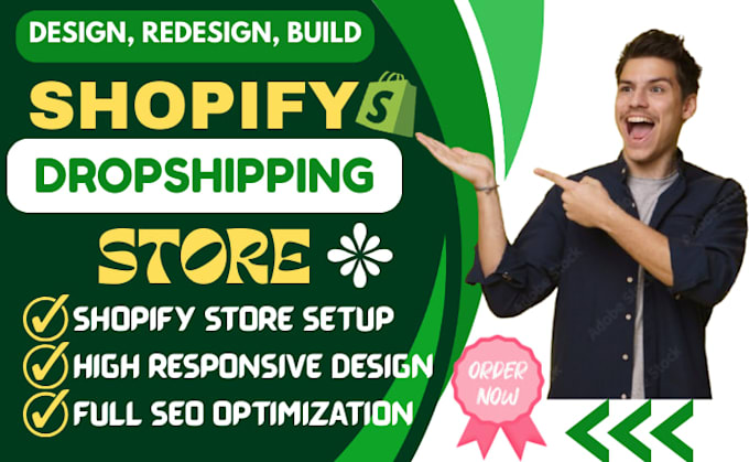 create a results driven shopify dropshipping store, shopify website design