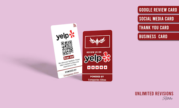 design a custom google style feedback card with qr code