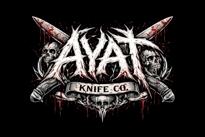 create death metal, deathcore and black metal logo