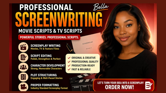write a movie scripts screenplay feature film script and tv scripts scriptwriter