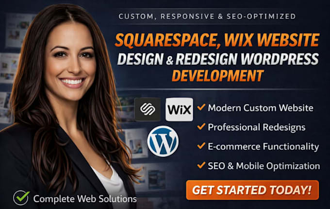 build squarespace, wix website design and wordpress website development