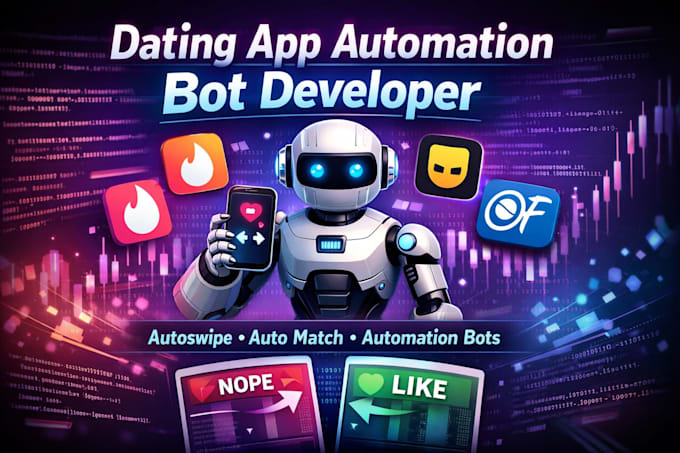 build dating app bot, tinder bot, bumble bot, grindr, onlyfans bot autoswipe bot