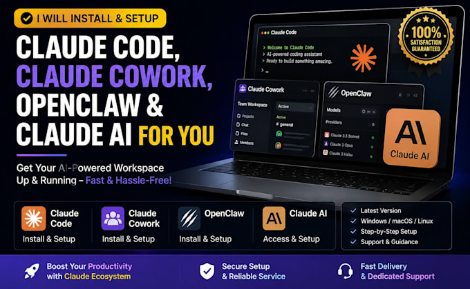 install and setup claude code claude cowork openclaw claude ai and claude pro