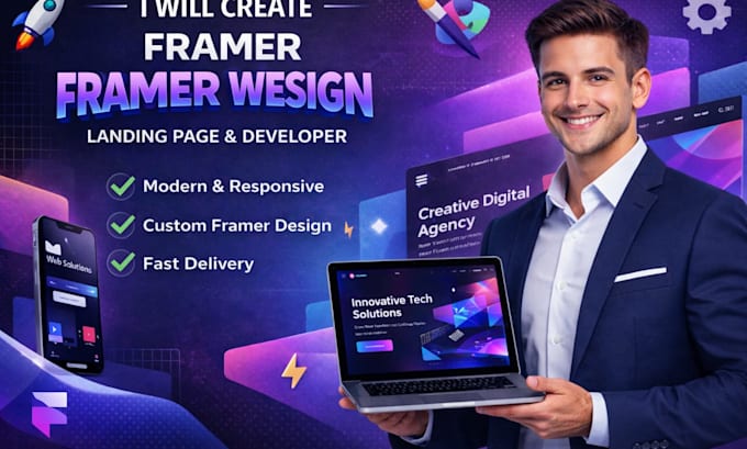 create framer website design, framer landing page as a framer developer