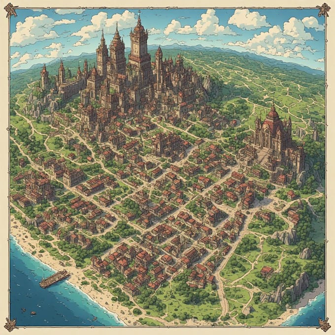 do map illustration map design fantasy map maker cartography city map vector map