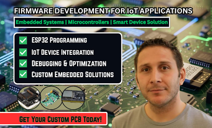 firmware development for iot applications, stm32, esp32 and arduino