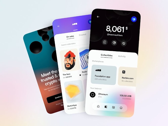 develop fintech app money transfer app crypto wallet app remittance payment app